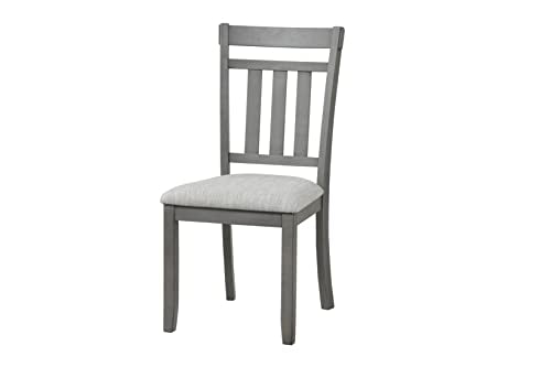 GTU Furniture Walnut/Grey Solid Wood Dining Set for 6, Oval Table Top with 4 Chairs and a Bench