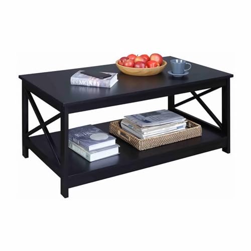 GTU Furniture 3 Piece Cocktail Lift Top Table with 2 Side Tables for Living Room, Family Room Grey/Black