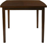 GTU Furniture 7-Piece/5-Piece Dixon Brown Finish Height-Grade Dining Room/Kitchen Table Set — Counter height for 4