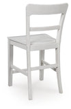 GTU Furniture Set of 2 Farmhouse Wood Adjustable Height Bar Stools, Color Collection — White