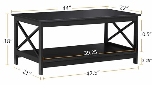 GTU Furniture 3 Piece Cocktail Lift Top Table with 2 Side Tables for Living Room, Family Room Grey/Black