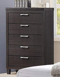 GTU Furniture Contemporary Styling Espresso Twin/Full/Queen/King Bedroom Set — Full Size Bed / 6 Pc