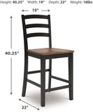 Set of 2 Brown / Black Wood Adjustable Height Bar Stools, Butcher Block Seat – alternate view 3
