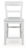 GTU Furniture Set of 2 Farmhouse Wood Adjustable Height Bar Stools, Color Collection — White