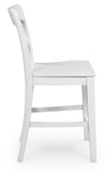 GTU Furniture Set of 2 Farmhouse Wood Adjustable Height Bar Stools, Color Collection — White