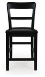 Set of 2 Farmhouse Wood Adjustable Height Bar Stools, Color Collection – Black alternate view 4