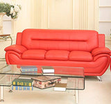 GTU Amazon B08129ZMX5 PT01 • GTU-U2703S+L+C — GTU Furniture Contemporary PU Leather Sofa & Loveseat Set, 2 Piece Sofa Set — 3pc Red
