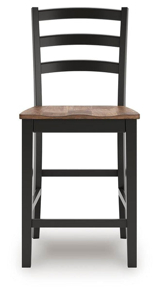 Set of 2 Brown / Black Wood Adjustable Height Bar Stools, Butcher Block Seat – alternate view 4