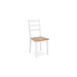GTU Furniture Set of 2 Gesthaven Contemporary Casual Dining Chair Kitchen Side Chair Solid Frame Dark Brown — Light Brown