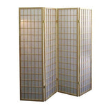 GTU Amazon B07PPBQ35G PT02 • GTU-3420N-4 — Japanese Style 4 Panels Wood Shoji Room Divider Screen Oriental for Home/Office — Natural