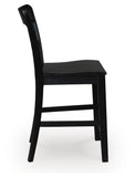 Set of 2 Farmhouse Wood Adjustable Height Bar Stools, Color Collection – Black alternate view 5