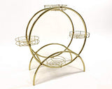 GTU Furniture Brass Metal 2-Circle Outdoor Indoor Plant Stand Garden Decor Flower Pot Shelves – Gold product view