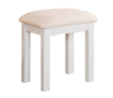 GTU Furniture Transitional Vanity Set with Mirror Stool — White