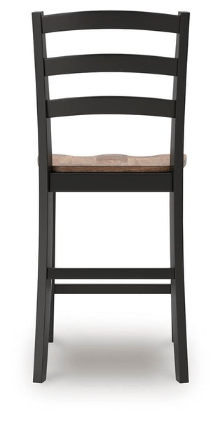 Set of 2 Brown / Black Wood Adjustable Height Bar Stools, Butcher Block Seat – alternate view 6