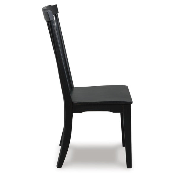 Set of 2 Greddinton Traditional Farmhouse Spindle Dining Chair Kitchen Side Chair Solid Frame Black – alternate view 5