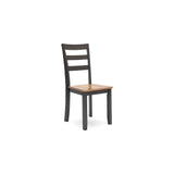 GTU Furniture Set of 2 Gesthaven Contemporary Casual Dining Chair Kitchen Side Chair Solid Frame Dark Brown — Dark Brown