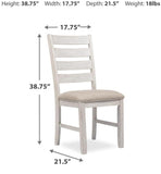 Set of 2 Skempton Farmhouse Transitional Dining Chair Kitchen Side Chair Solid Frame Grayish White – alternate view 3