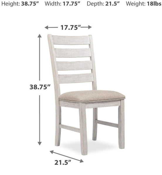 Set of 2 Skempton Farmhouse Transitional Dining Chair Kitchen Side Chair Solid Frame Grayish White – alternate view 3