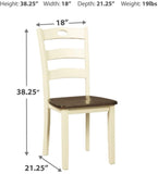Set of 2 Woodanville Cottage Farmhouse Dining Chair Kitchen Side Chair Solid Frame White – alternate view 5