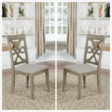 GTU Amazon B082LWGNKL PT02 • 2x3299 — GTU Furniture Set of 2 Wood Dining Chair, Armless Chair Accent Solid Wood Modern Style in Grey — Default Title