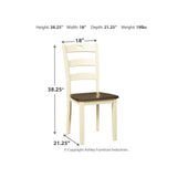 Set of 2 Woodanville Cottage Farmhouse Dining Chair Kitchen Side Chair Solid Frame White – alternate view 4