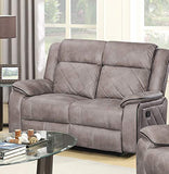 GTU Amazon B07S6CSCS9 MAIN • GTU-U9077C — GTU Furniture Double Reclining Sofa and Loveseat, Grey Polished Microfiber Living Furniture Set — Chair Only
