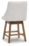 Set of 2 Oatmeal / Light Brown Wood Swivel Counter Height Bar Stools, Lodge – alternate view 5