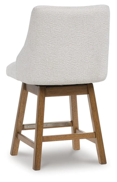 Set of 2 Oatmeal / Light Brown Wood Swivel Counter Height Bar Stools, Lodge – alternate view 5