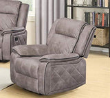 GTU Amazon B07S6CSC9Y PT03 • GTU-U9077S+L+C — GTU Furniture Double Reclining Sofa and Loveseat, Grey Polished Microfiber Living Furniture Set — Sofa+Loveseat+Chair