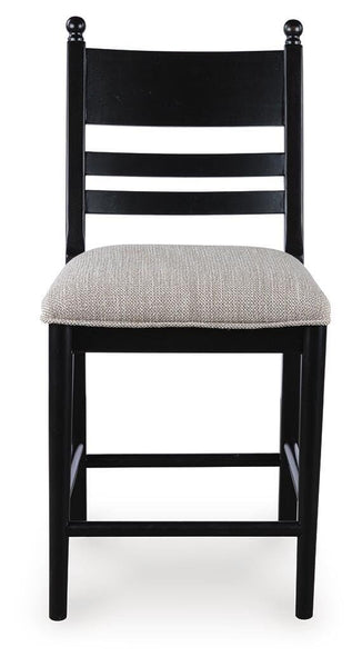 GTU Furniture Set of 2 Wood Adjustable Height Bar Stools, Cushioned, Color Collection