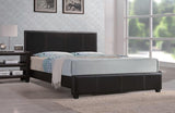 GTU Furniture Twin/Full/Queen/King Upholstered Faux Leather Headboard with Platform Bed Frame in Espresso/Black/White — Espresso / Full-size