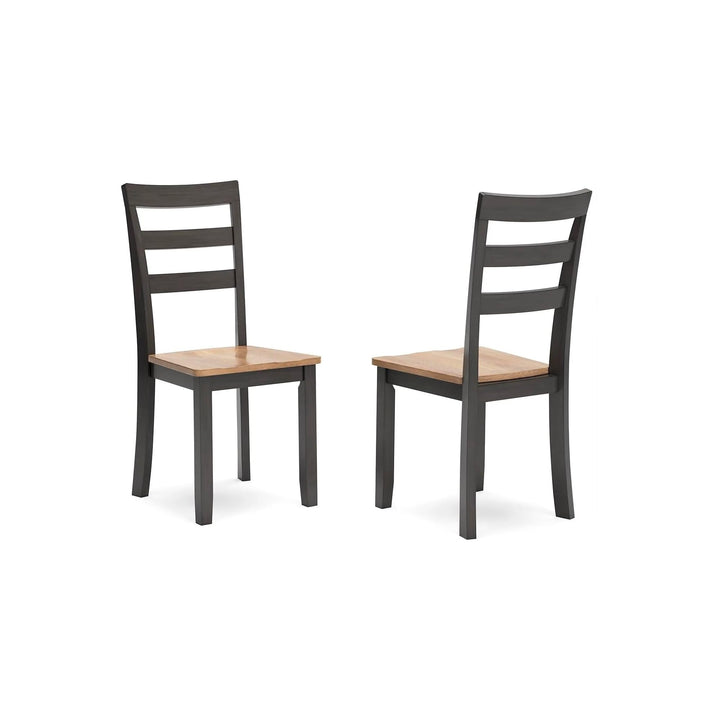 GTU Furniture Set of 2 Gesthaven Contemporary Casual Dining Chair Kitchen Side Chair Solid Frame Dark Brown — Dark Brown