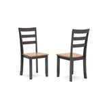 GTU Furniture Set of 2 Gesthaven Contemporary Casual Dining Chair Kitchen Side Chair Solid Frame Dark Brown — Dark Brown