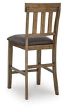 Set of 2 Light Brown Faux Leather Counter Height Bar Stools, Casual, Dining – alternate view 5
