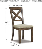 Set of 2 Moriville Traditional Glam Dining Chair Kitchen Side Chair Solid Frame Gray – alternate view 4