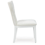 Set of 2 Chalanna Contemporary Glam Dining Chair Kitchen Side Chair Solid Frame White – alternate view 6