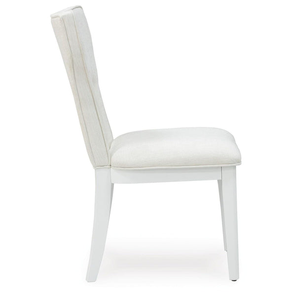 GTU Furniture Set of 2 Chalanna Contemporary Glam Dining Chair Kitchen Side Chair Solid Frame White