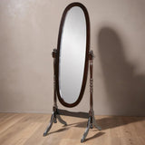Swivel Adjustable Full-Length Oval Wood Cheval Floor Mirror, in / / / / / / / Finish – Espresso product view