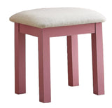 GTU Furniture Transitional Vanity Set with Mirror Stool — Pink