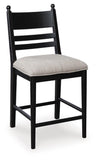 Set of 2 Wood Adjustable Height Bar Stools, Cushioned, Color Collection – alternate view 2