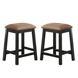 GTU Amazon B0CW5YRVM9 MAIN • GTU-3416C — GTU Furniture 3/5PC Wood Counter Height Bar/Dining Set with Backless Barstools — 2PC-Black-Barstools Only