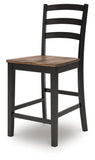 Set of 2 Brown / Black Wood Adjustable Height Bar Stools, Butcher Block Seat – alternate view 8