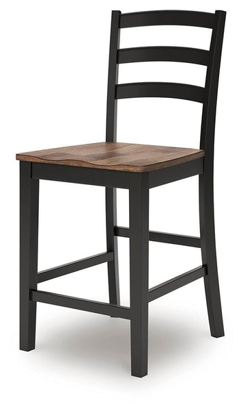 Set of 2 Brown / Black Wood Adjustable Height Bar Stools, Butcher Block Seat – alternate view 8