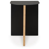 Contemporary Wood Square Accent Table, Black / Natural Finish, for Living Room – alternate view 6
