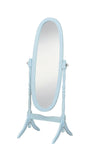 GTU Amazon B0CV6RDLNZ MAIN • GTU-3488U — GTU Furniture Swivel Adjustable Full-Length Oval Wood Cheval Floor Mirror, in White/Black/Cherry/Oak/Silver/Gold/Espresso/Grey Finish — Blue