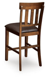 Set of 2 Medium Brown Faux Leather Counter Height Bar Stools, Shaker Style – alternate view 6