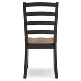Set of 2 Wildenauer Modern Farmhouse Dining Chair Kitchen Side Chair Solid Frame Dark Brown Black – alternate view 4
