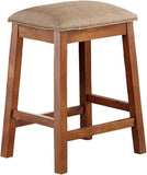 GTU Amazon B0CW5VPQYM PT01 • GTU-3414C/17C — GTU Furniture 3/5PC Wood Counter Height Bar/Dining Set with Backless Barstools — 2PC-Brown-Barstools Only