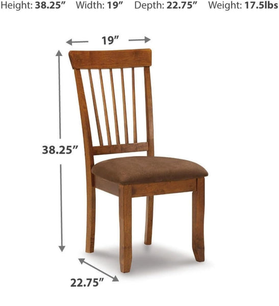 Set of 2 Berringer Traditional Rustic Dining Chair Kitchen Side Chair Solid Frame Rustic Brown – alternate view 4