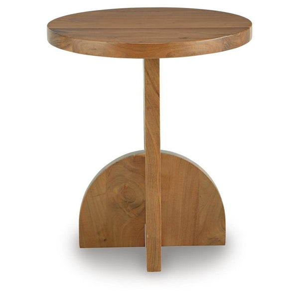 Modern Acacia Square Accent Table, Brown Finish, for Living Room – alternate view 6